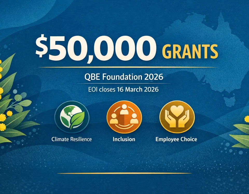 $50,000 Grants for Australian Charities - QBE Foundation 2026