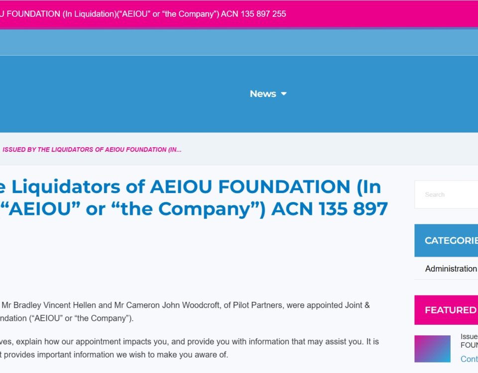 AEIOU Foundation Collapses